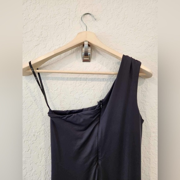 Bardot Avril One-Shoulder Maxi Black Dress Sz 6 - Picture 8 of 10